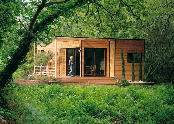 Une maison bioclimatique dans son environnement.